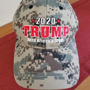 Trump Keep America Great 2020 Patriot Camo Trucker Hat